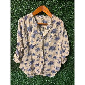 Rebecca Taylor Summer Staple Top Floral Ash Pink Size 10 NWT